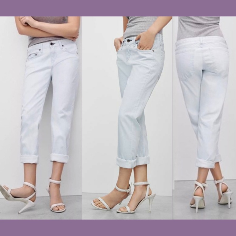 NWT! $190 rag‎ & bone/JEAN Boyfriend Jeans in Bleachout [SZ 28 ]